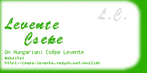 levente csepe business card